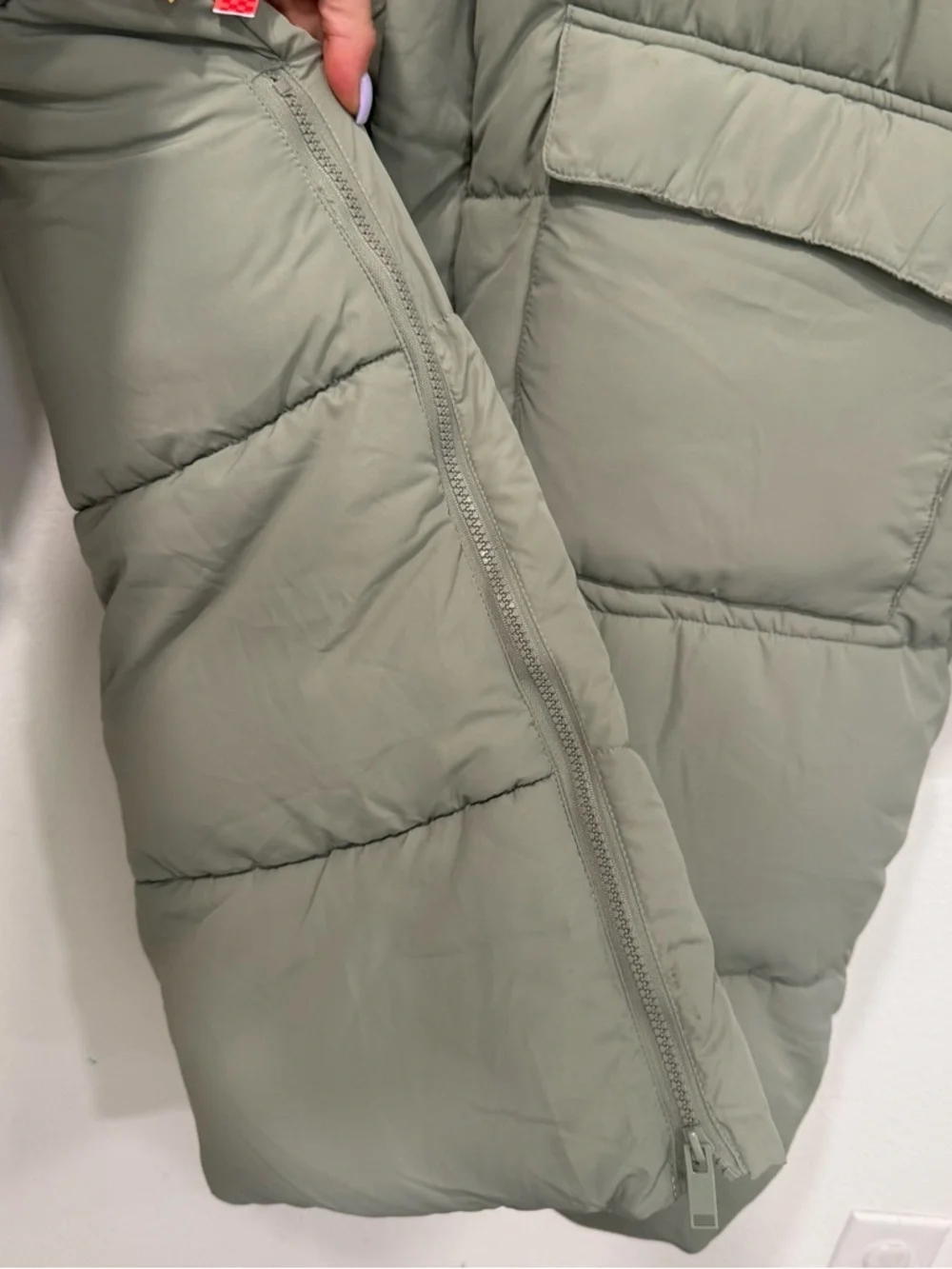 Sixth June Green Long Oversized Down Jacket XL